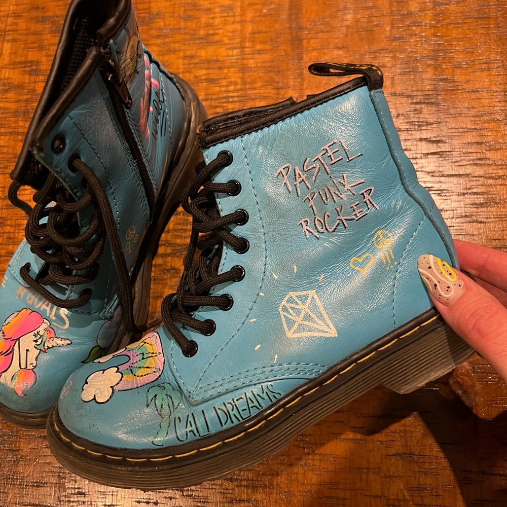 Blue Dr Martens boots - Picture 11 of 13